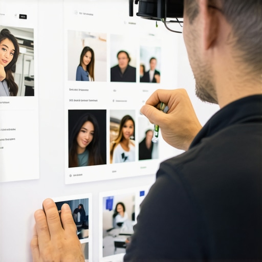 Lexington Business Profile Optimization A Lexington business owner updating Google My Business profile with photos and posts.