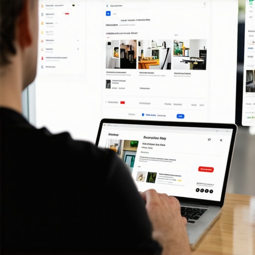 Lexington business owner editing Google My Business profile with photos and details.