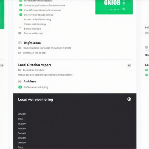 Screenshot displaying BrightLocal's dashboard with citation and review analytics.