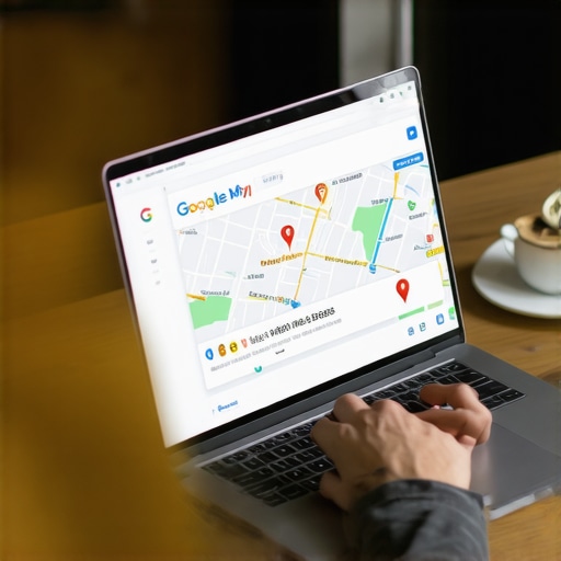 Kentucky business owner working on Google My Business profile to improve local search ranking.