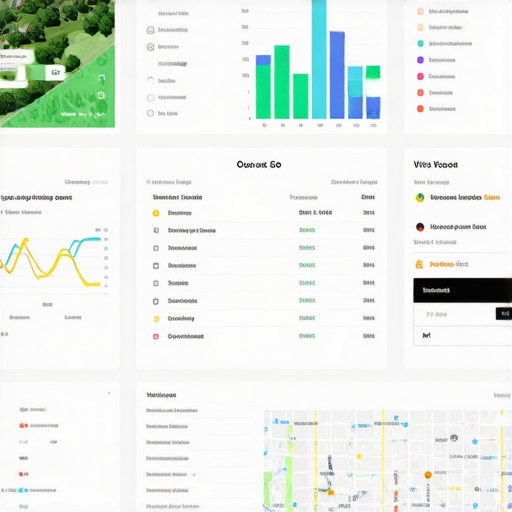 Digital SEO Tools in Action Analyzing local SEO performance with various digital tools on multiple screens.