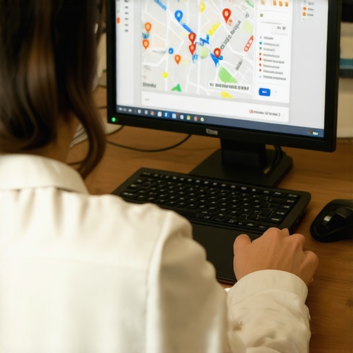 Business owner optimizing Google My Business profile in Lexington