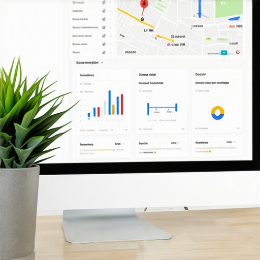 A computer screen displaying local SEO metrics and map rankings for Lexington