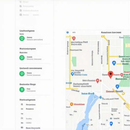 A digital dashboard displaying Google Maps ranking positions for a Lexington business.