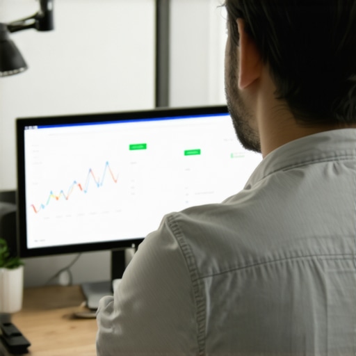 Digital marketer reviewing analytics dashboards for local SEO