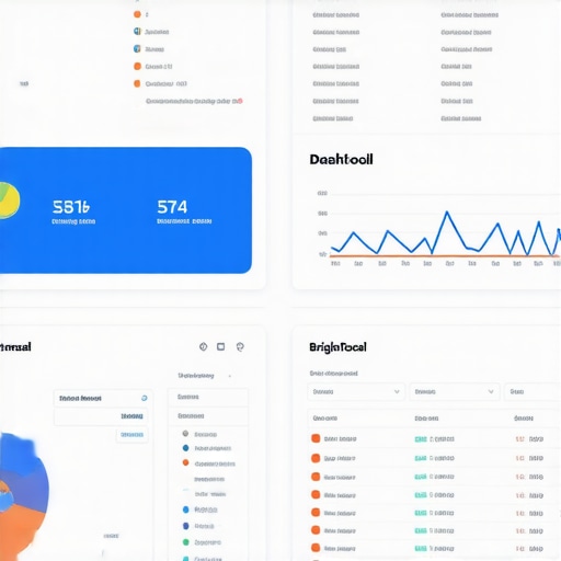Screenshots of SEMrush and BrightLocal analytics dashboards used for local SEO in Lexington.