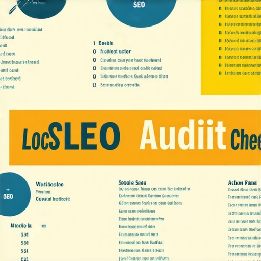 An infographic illustrating steps for auditing local SEO for Lexington businesses.