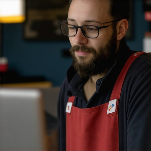 Kentucky business owner updating Google My Business profile on a computer